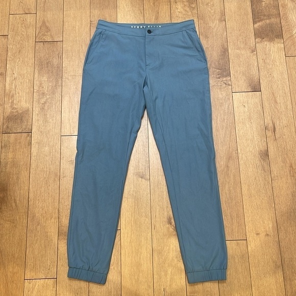 PERRY ELLIS men’s Slim Fit Tech Joggers blue pockets and elasticized cuffs sz S - Picture 2 of 13